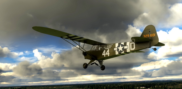 Piper L-4 Grasshopper G-AXHR camouflage - for Microsoft Flight Simulator