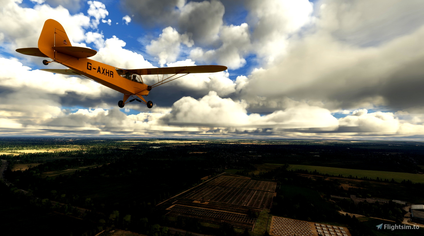 Piper L-4 Grasshopper G-AXHR yellow for Microsoft Flight Simulator | MSFS