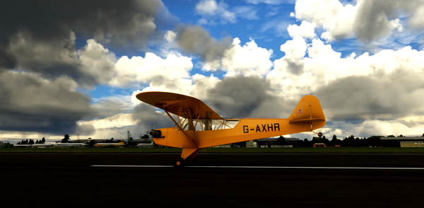 Piper L-4 Grasshopper G-AXHR yellow - for Microsoft Flight Simulator