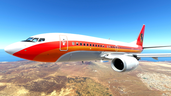 PMDG 737-700 Cabo Verde Airlines in TAAG Angola colors (D4-CCI) - for Microsoft Flight Simulator