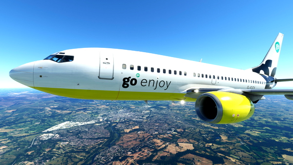 PMDG 737-700 /w cabin Go Fly (G-IGOI) - for Microsoft Flight Simulator