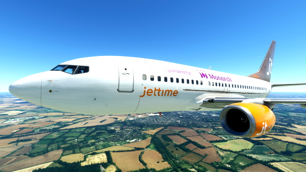 PMDG 737-700 Jettime op Monarch Airlines (OY-JTY) - for Microsoft Flight Simulator