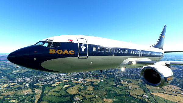 PMDG 737-700 w/ cabin BOAC - British Overseas Airways Corporation (G-AWNP) - for Microsoft Flight Simulator