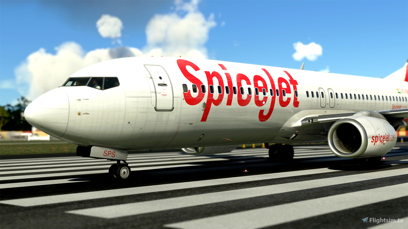 PMDG 737-800 Spice Jet (Weathered) VT-SPS for Microsoft Flight ...