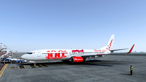 PMDG 737-900ER BW Lion Air PK-LOF 100TH Special Livery - for Microsoft Flight Simulator