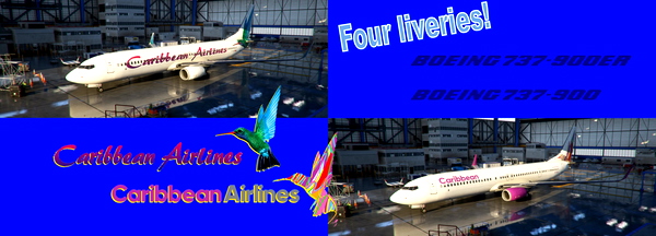 PMDG B739 and B739ER Caribbean Airlines Four Pack - for Microsoft Flight Simulator