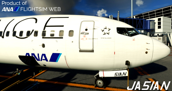 PMDG NG3 ANA 737-800 JA51AN (Star Alliance) Repaint - for Microsoft Flight Simulator