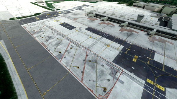 Poland EPWA Warsaw Chopin Airport Ground textures - for Microsoft Flight Simulator