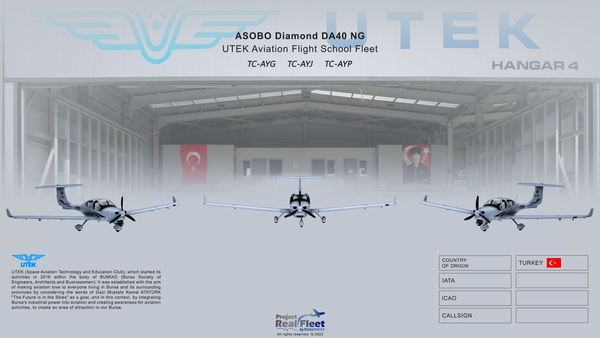 UTEK Aviation DA40 Fleet for Asobo Diamond DA40 NG, Project Real Fleet by fOrZaONDER. - for Microsoft Flight Simulator