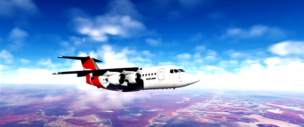 Qantas Airlink (National Jet Systems) VH-NJE - JF BAe146-100 - for Microsoft Flight Simulator