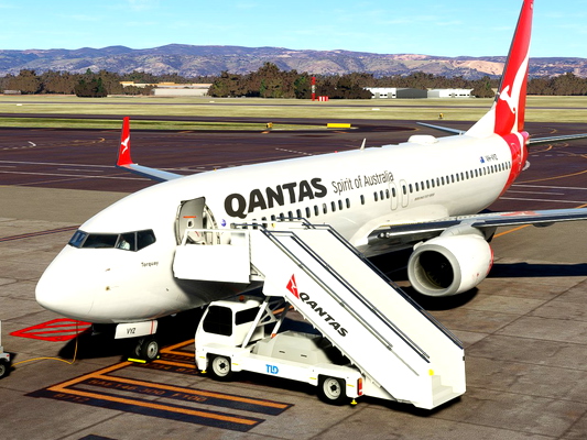 Qantas Stairs for the PMDG 737-800 (Old Livery) - for Microsoft Flight Simulator