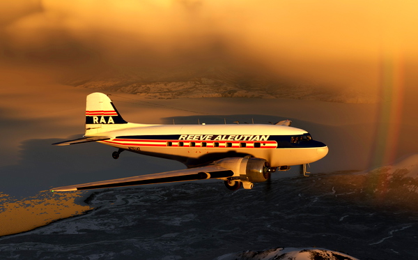 Reeve Aleutian Airways DC-3 - for Microsoft Flight Simulator