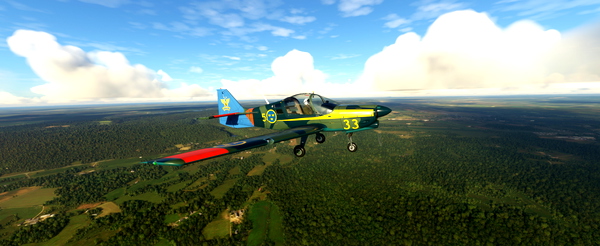 Scottish Aviation Bulldog - Swedish Airforce SK61 E33 - for Microsoft Flight Simulator