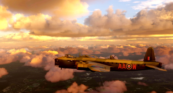 Short Stirling Mk.I R9250 AA-W of No.75 (New Zealand) Squadron - for Microsoft Flight Simulator