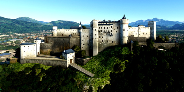 Short VFR - Austria - Salzburg - Hohensalzburg Fortress - for Microsoft Flight Simulator