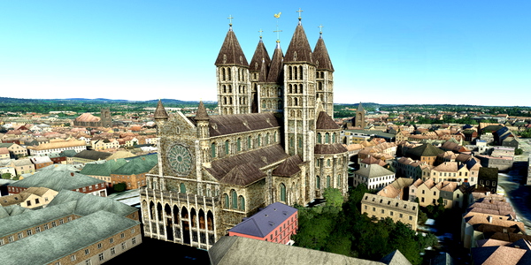 Short VFR - Belgium - Tournai - Cathedral of Our Lady - for Microsoft Flight Simulator