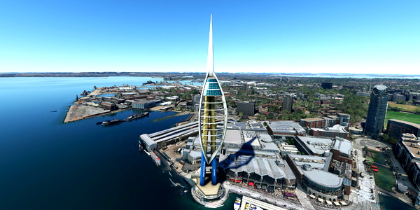 Short VFR - England - Portsmouth - Spinnaker Tower - for Microsoft Flight Simulator