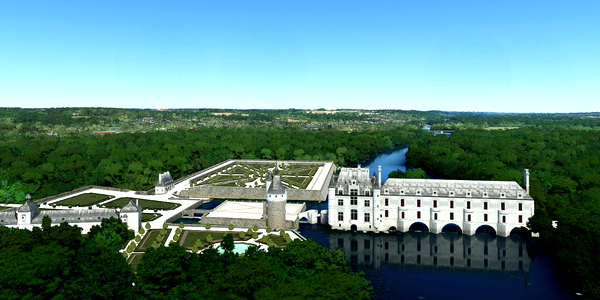 Short VFR - France - Chateau de Chenonceau - for Microsoft Flight Simulator