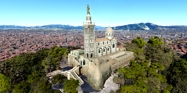 Short VFR - France - Marseille - Notre-Dame de la Garde - for Microsoft Flight Simulator