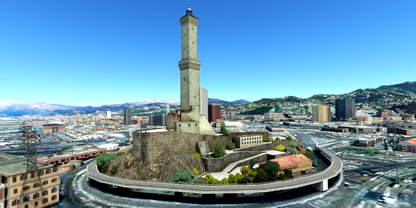 Short VFR - Italy - Lighthouse of Genoa - Bigo - for Microsoft Flight Simulator