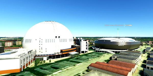 Short VFR - Sweden - Stockholm - Ericsson Globe - for Microsoft Flight Simulator