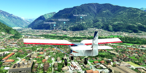 Short VFR - Switzerland - Castles of Bellinzona - for Microsoft Flight Simulator