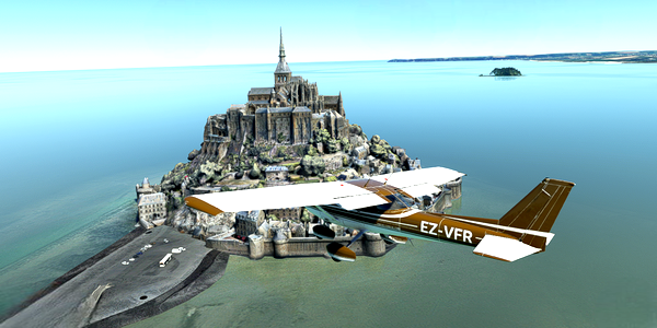 Short VFR - France - Mont Saint Michel - for Microsoft Flight Simulator