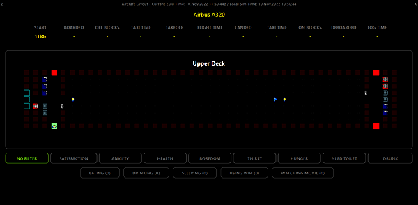 SLC Cabin Layout Brussels Airlines A320-200 with 180 Seats - for Microsoft Flight Simulator