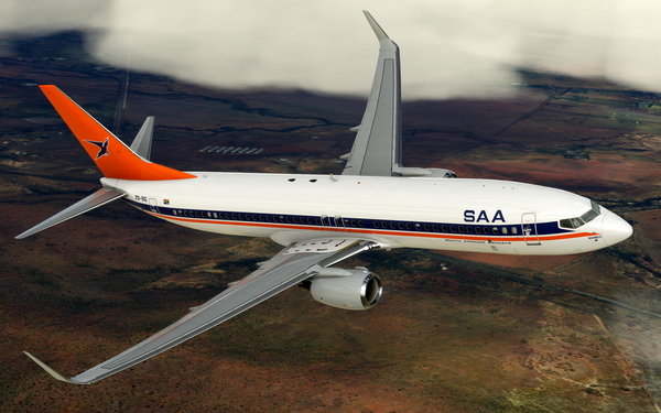 South African Airways Boeing 737-800 PMDG BW ZS-SIG Mid 90's Livery - for Microsoft Flight Simulator