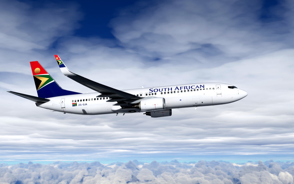 South African Airways Boeing 737-800 PMDG BW ZS-SJA 2002 - for Microsoft Flight Simulator