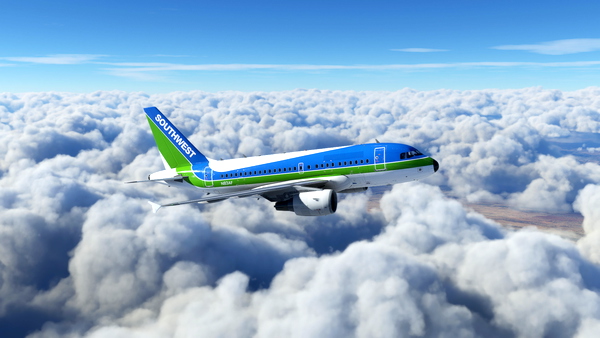 Southwest / Air Florida Fictional Livery Airbus A318 LatinVFR - 8K - for Microsoft Flight Simulator