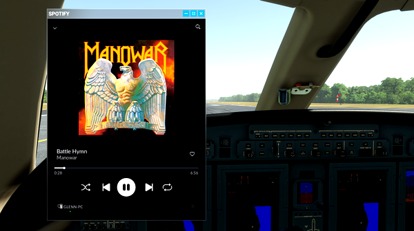 Spotify Panel - for Microsoft Flight Simulator