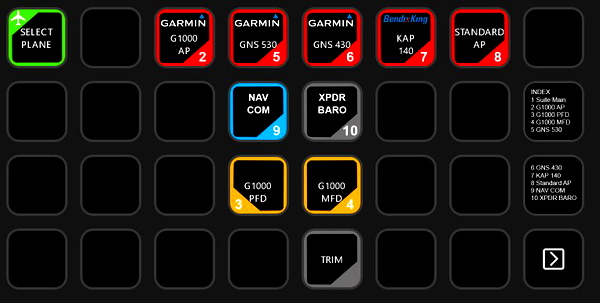 Standard Avionics Suite for StreamDeck XL & PLUS - for Microsoft Flight Simulator