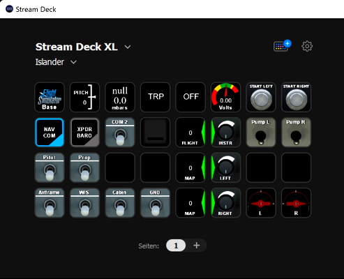 Stream Deck Layout BlackBox Islander - for Microsoft Flight Simulator