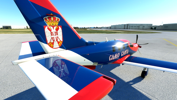 TBM 930 Livery Serbian Flag Theme - for Microsoft Flight Simulator