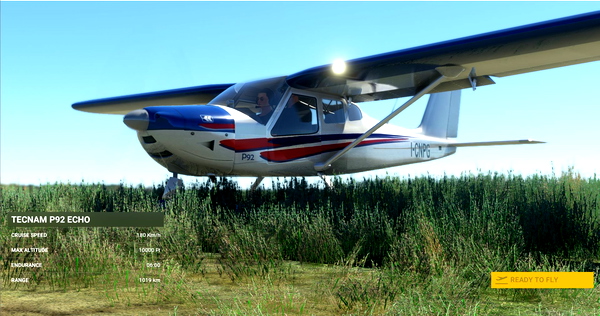 Tecnam P92 Echo (ROTAX 912UL 80Hp engine) - for Microsoft Flight Simulator