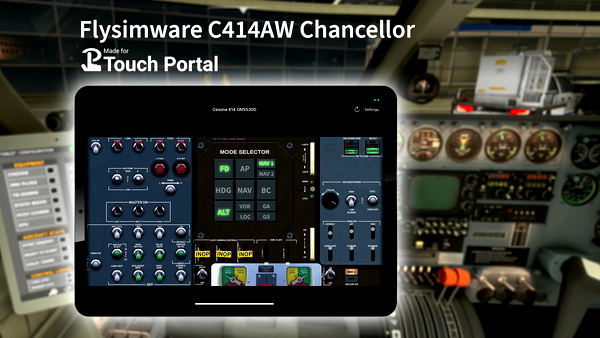Touch Portal page for the Flysimware C414AW Chancellor - for Microsoft Flight Simulator