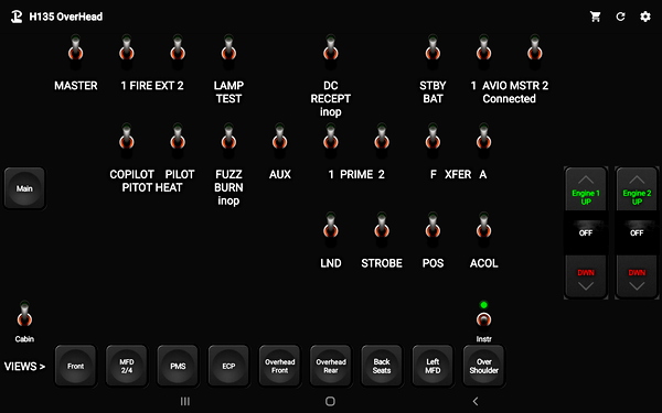 Touch Portal Pages for HPG H135 - for Microsoft Flight Simulator