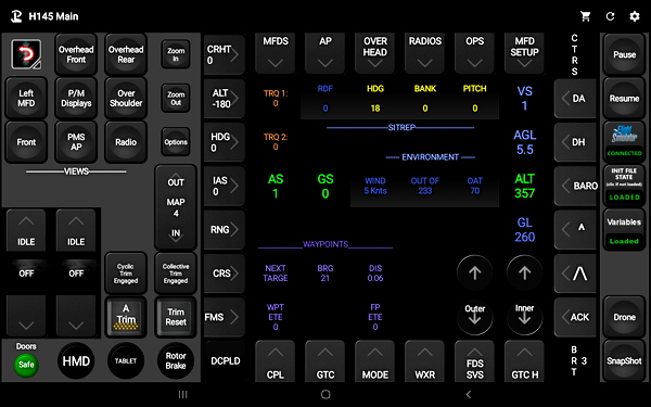 Touch Portal Pages for HPG H145 Versions above 344 - for Microsoft Flight Simulator