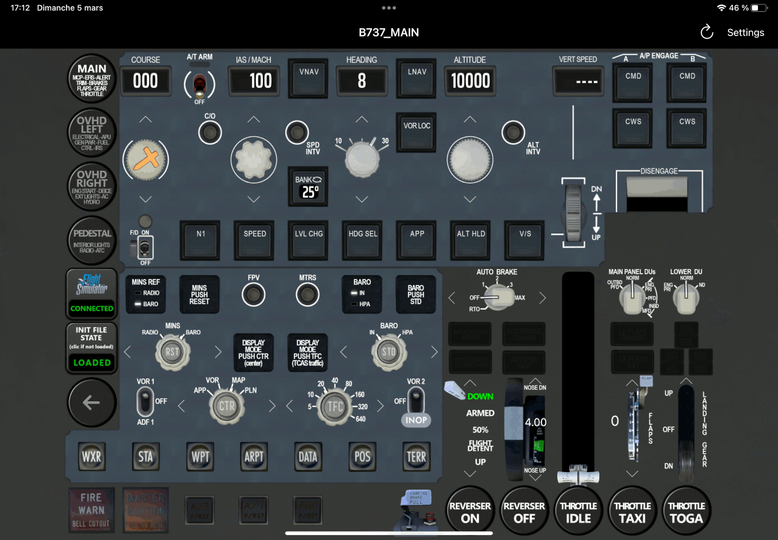 Touch Portal pages for PMDG 737 series - for Microsoft Flight Simulator