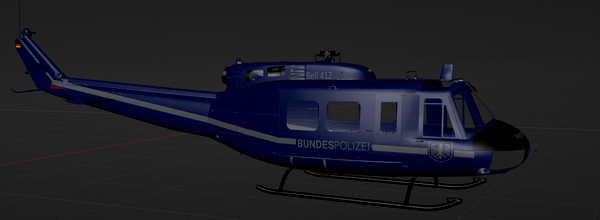 UH-1H-D- HVBU Germany - Bundespolizei CIV VARIANTE - for Microsoft Flight Simulator
