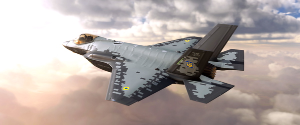 Ukraine Air Force F-35A (Digital Camo & Low-viz) 35 & 37 - for Microsoft Flight Simulator
