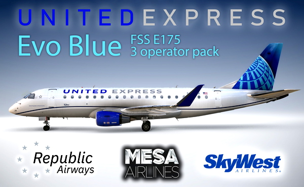 United Express - Evo Blue / E175 Triple Pack - for Microsoft Flight Simulator