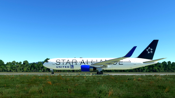 UNITED staralliance blue engines / blue winglets / blue united name 767-300ER - for Microsoft Flight Simulator