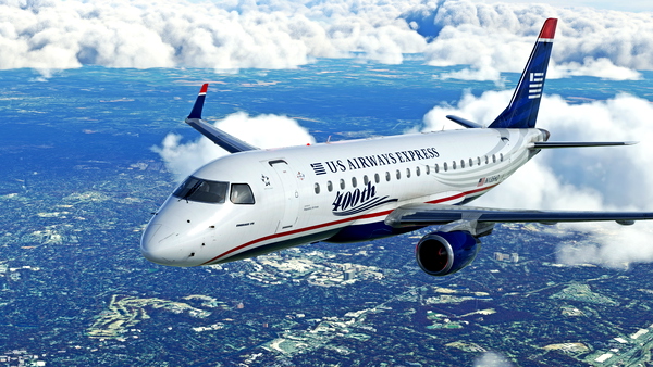 US Airways Express (400th) - FlightSim Studios E175 - for Microsoft Flight Simulator