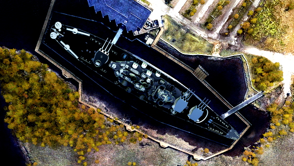 USS North Carolina museum moored at Wilmington, NC. - for Microsoft Flight Simulator