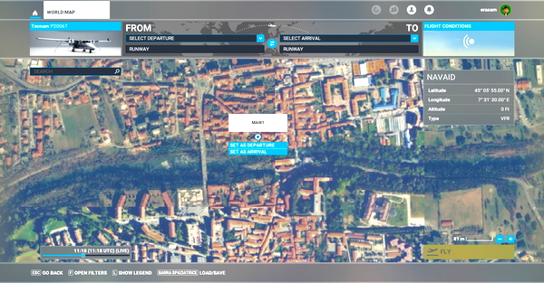Visual Reporting Point for Italy (World Map VFR waypoints) - for Microsoft Flight Simulator