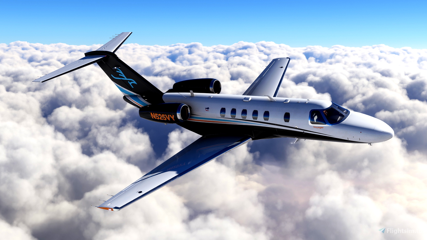 Voyager Aviation Cessna Citation CJ4 N525VY for Microsoft Flight