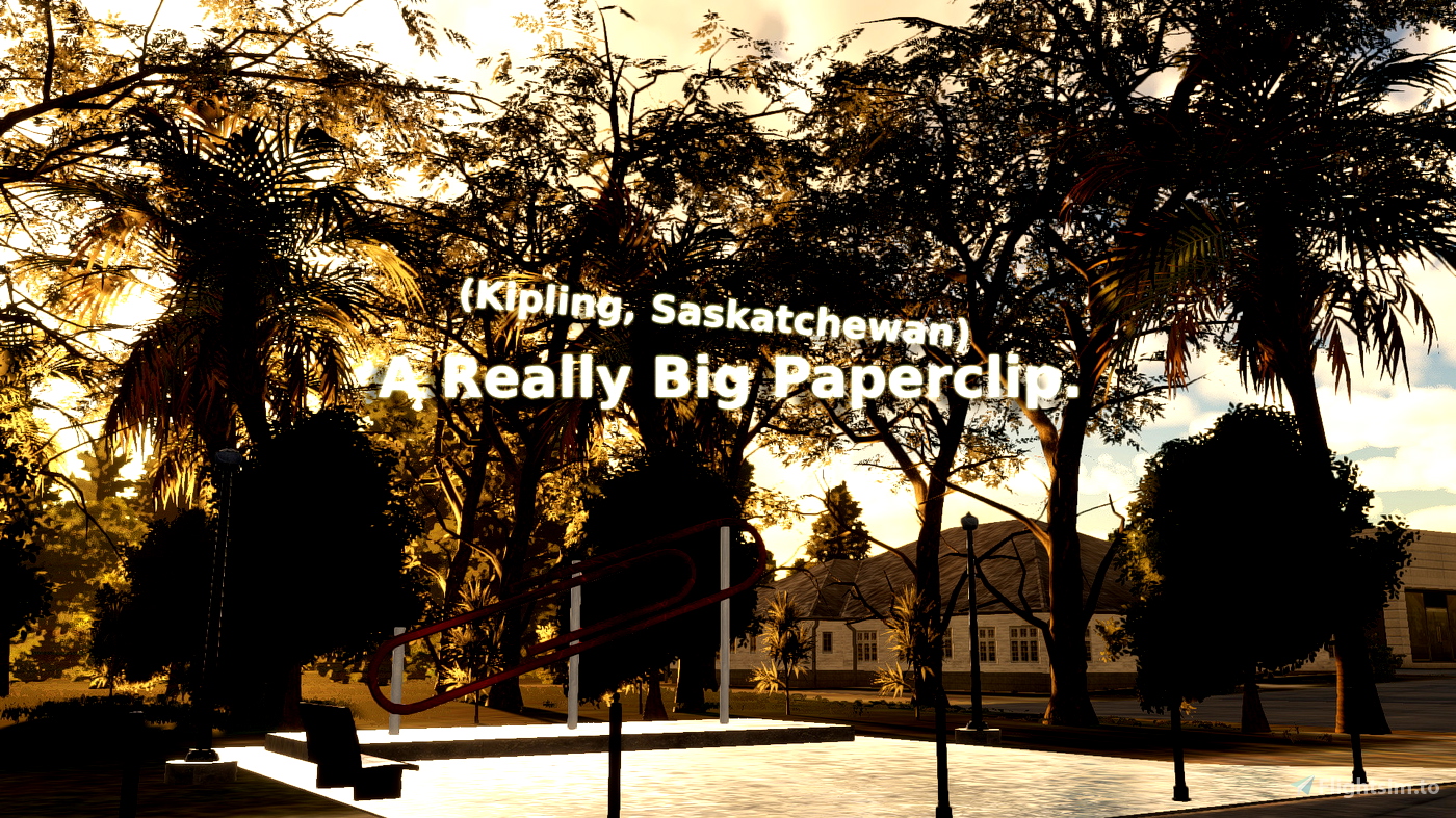 World's Largest Paper Clip Kipling, Saskatchewan for Microsoft Flight