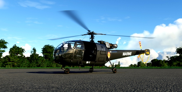 Aerospatiale Alouette III Belgian Navy M1, M2 & M3 - for Microsoft Flight Simulator
